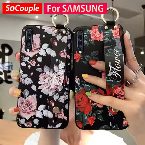 SoCouple Wrist Band Case For Samsung S21 S22 S23 S24 S20 FE plus Ultra A53 54 34 14 A51 71 21s 52s 72 32 12 31 Phone Holder Case