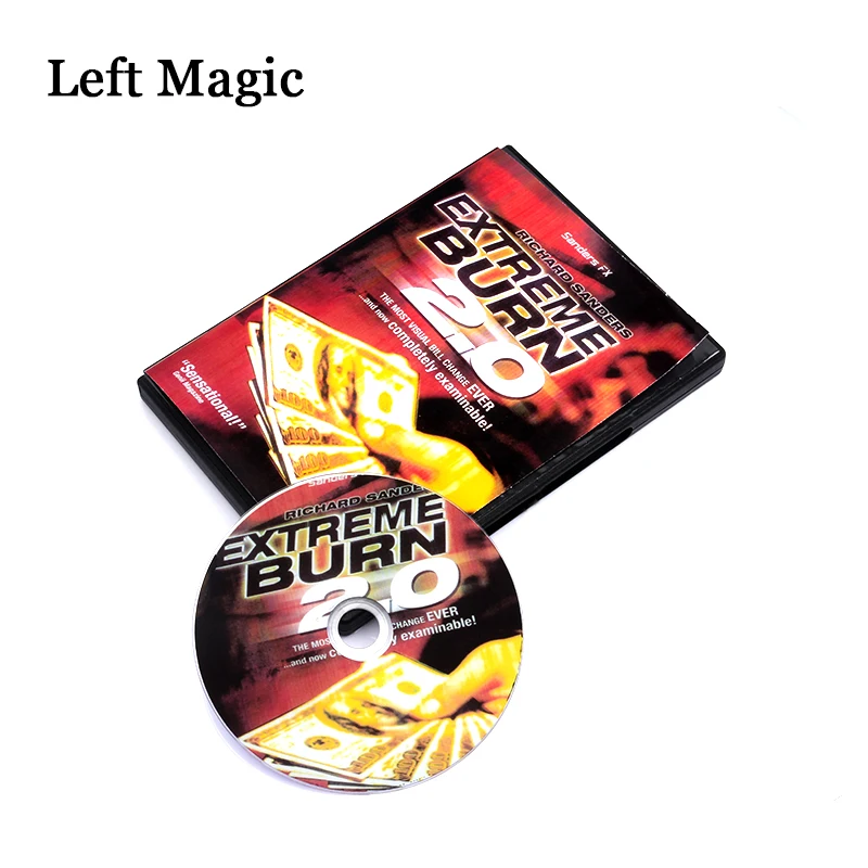 Extreme Burn 2.0 (Gimmicks+DVD) Money Magic Tricks Magic Comedy Close Up Stage Magic Props Illusions Mentalism