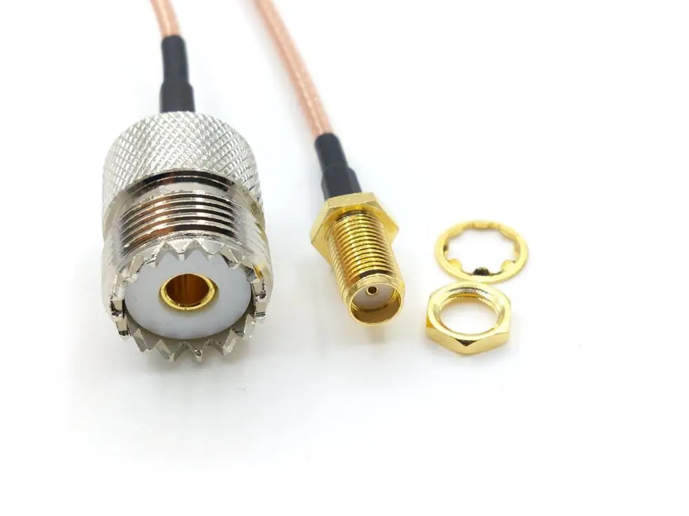 Imagem -04 - Cabo Coaxial Rabicho Sma Fêmea para Entrada Uhf So239 Conector 20 un Rg316