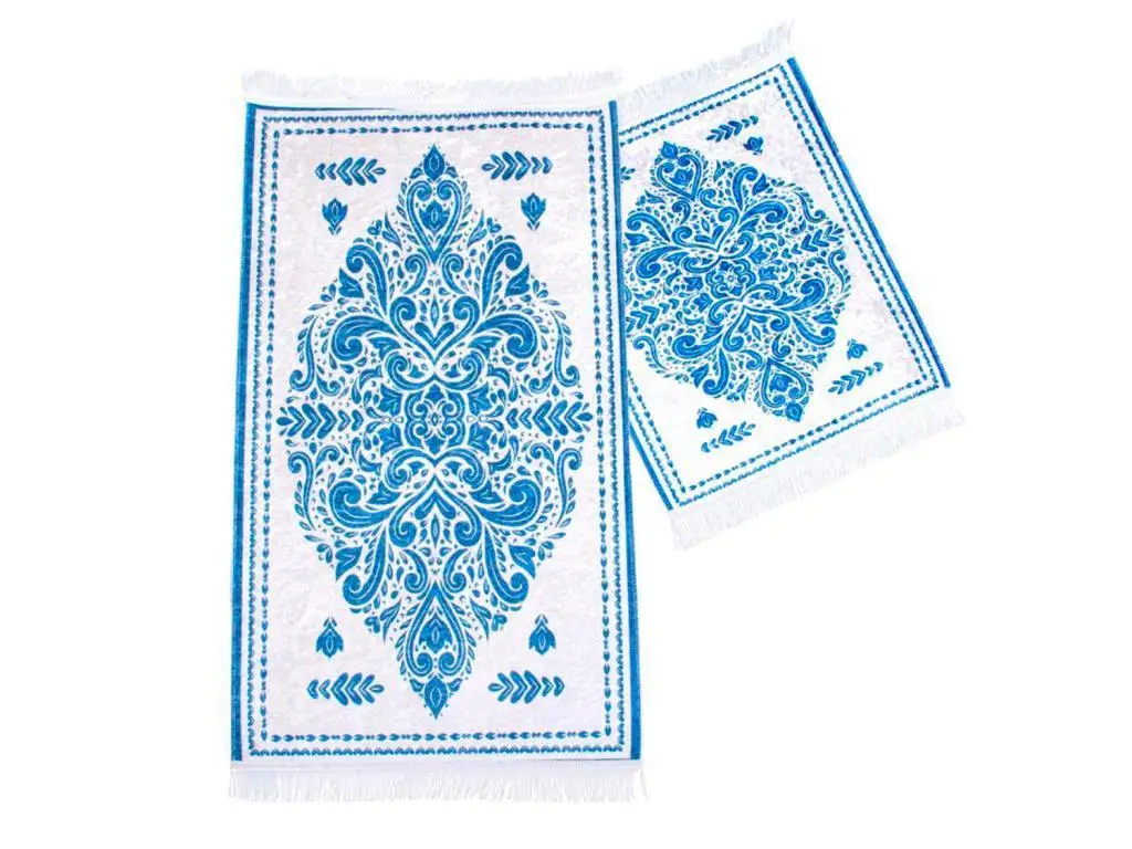 Alhambra Rectangle Bathroom Mat Set 2 Li White