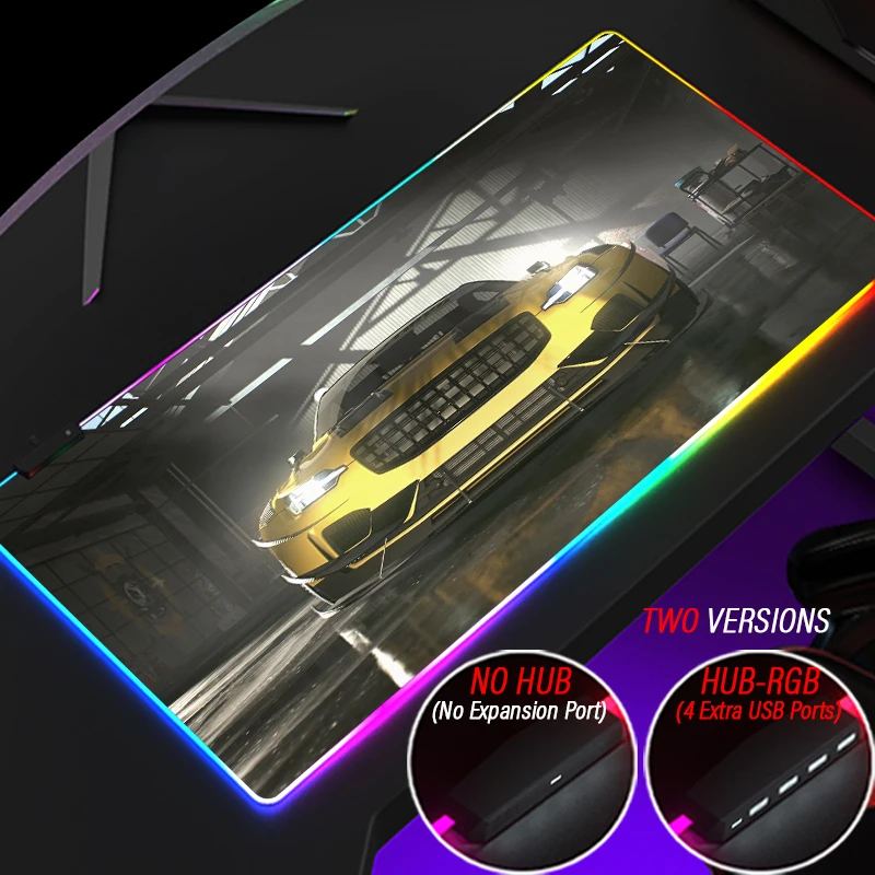 

Need For Speed RGB XXL Gaming Mouse Pad Creative NFS Custom Mousepad LED Backlit HD Anime Mat With HUB 4 Port USB Accessories