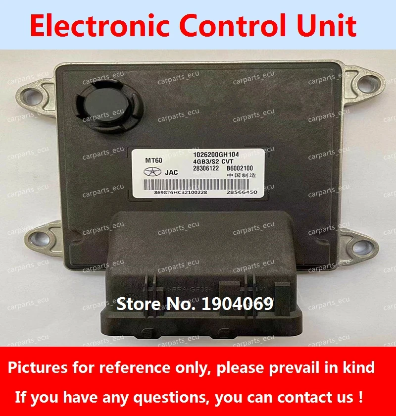 

ECU MT22 B6002100 1026200GH104 Engine Computer Board For JAC Car B6001285 1026301GD210 28404677 28478103