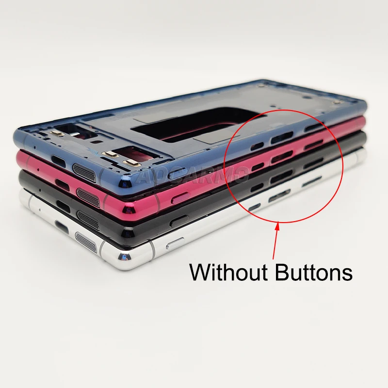 Aocarmo For Sony Xperia 5 / X5 / J8210 J9210 Middle Frame Bracket Panel Metal Chassis Bezel Plate With Dust Plug Cover