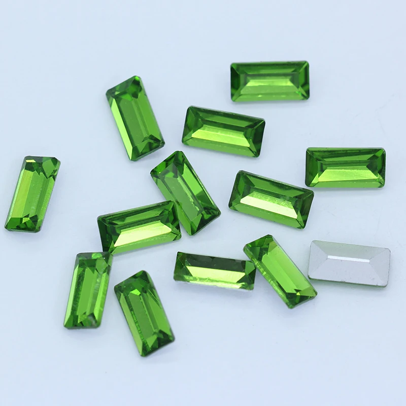 20p 3x7mm color rectangle point foiled back glass stone faceted crystal rhinestones Nail Art decoration DIY jewelry making beads