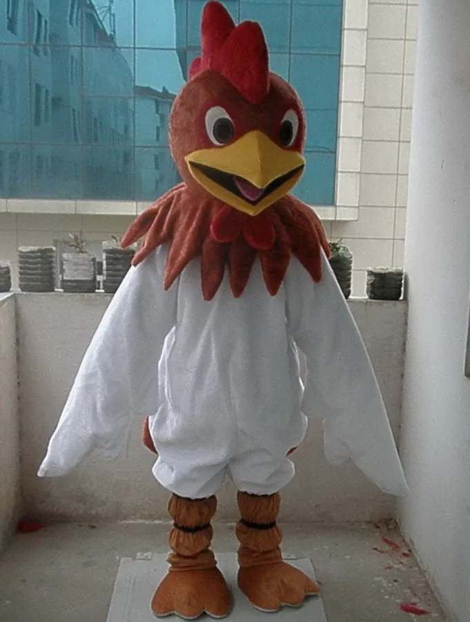 Nuovo Costume da mascotte gallo bianco professionale per adulti festa di compleanno vestito fantasia Halloween Cosplay abiti abbigliamento natale