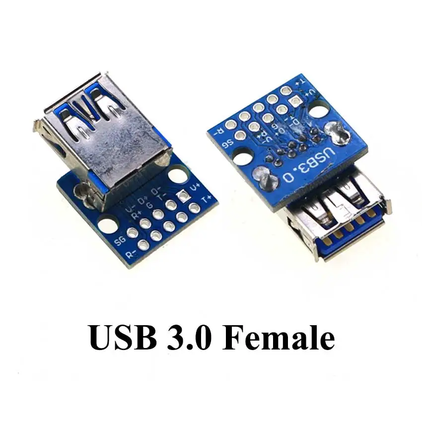 1piece Type A USB 2.0 3.0 Male Female Socket Charging Port Connector With Fixing Holes USB Head Vertical Welding Test Board