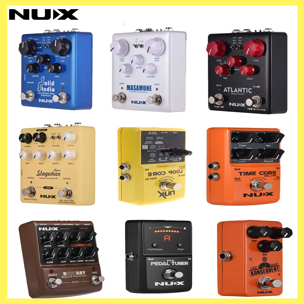 NUX-pedal de guitarra eléctrica mooer, simulador de bajo, efecto de guitarra