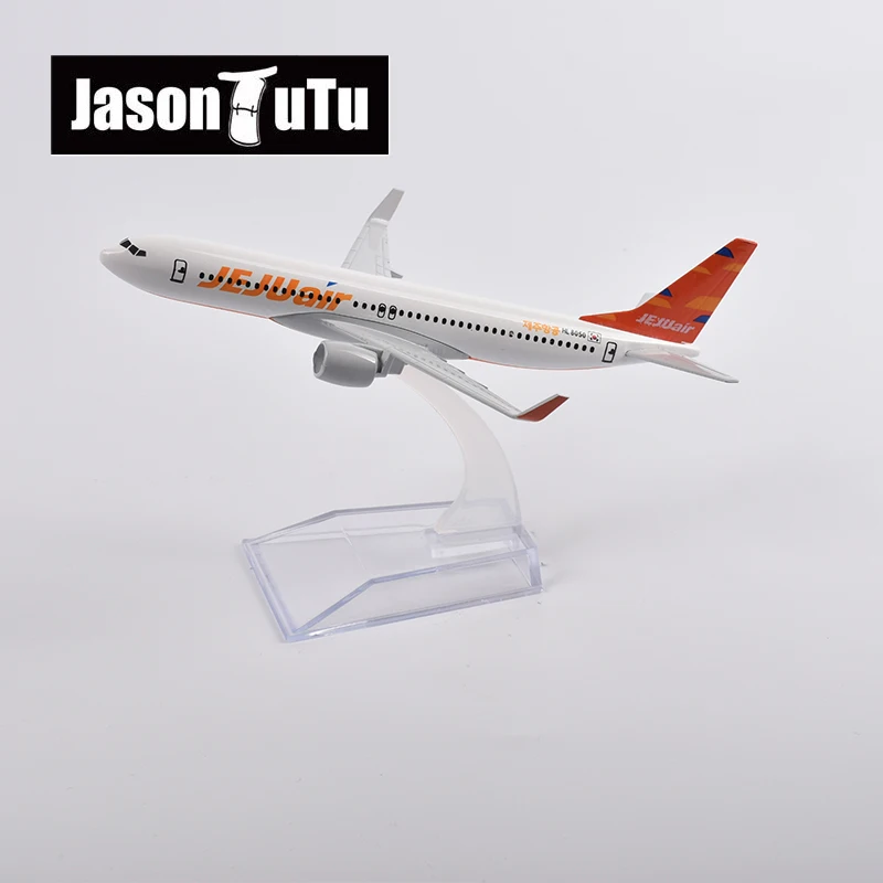 

JASON TUTU 16cm JEJUAIR Boeing 737 Airplane Model Plane Model Aircraft Diecast Metal 1/400 Scale Planes Factory Wholesale Dropsh