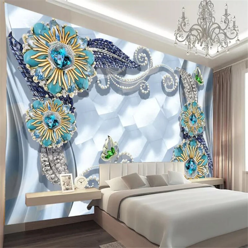 

wellyu Custom wallpaper papel de parede 3D Jewelry Mural Living Room TV Background Wall wallpapers for living room papel pare