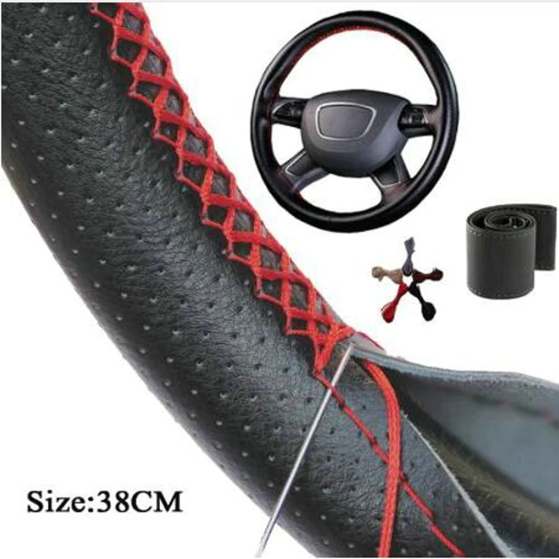 Car Steering Wheel Braid Cover Leather Car Covers for UAZ 31512 3153 3159 3162 Simbir 469 Hunter Patriot