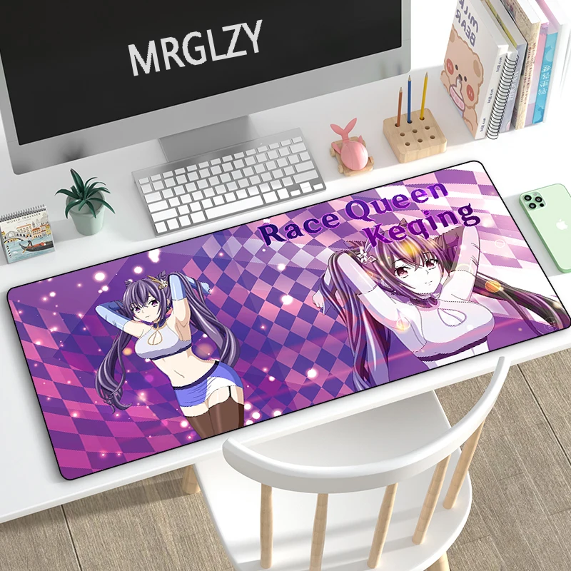 

KEQING Mouse Pad Anime Cute Sexy Girl 3MM Genshin Impact Mousepad Mouse Gamer Multi-size XXL Large Keyboard MouseMat for Laptop