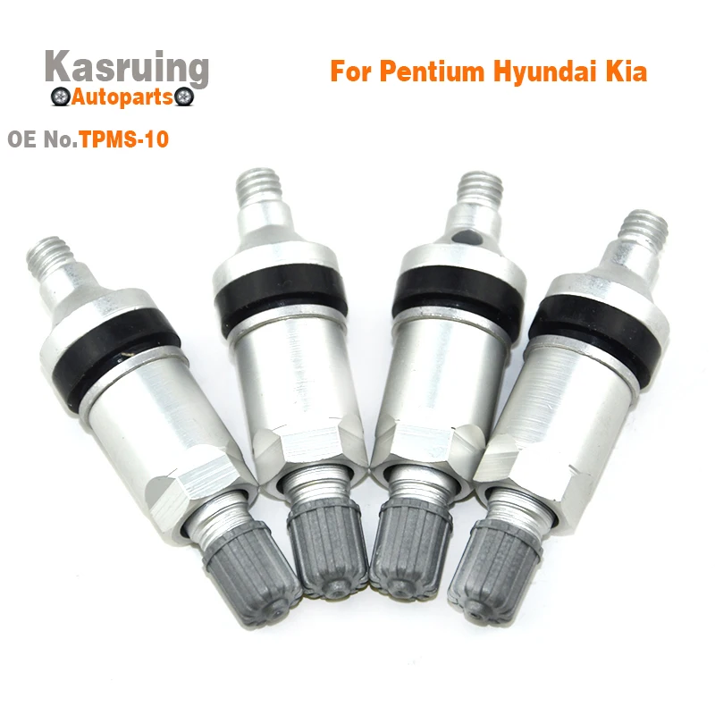 4pcs Aluminum TPMS Tire Valves for Hyundai Tubeless Valve for Kia Tyre Pressure Monitor System Sensor Valve Stem Repair Kit