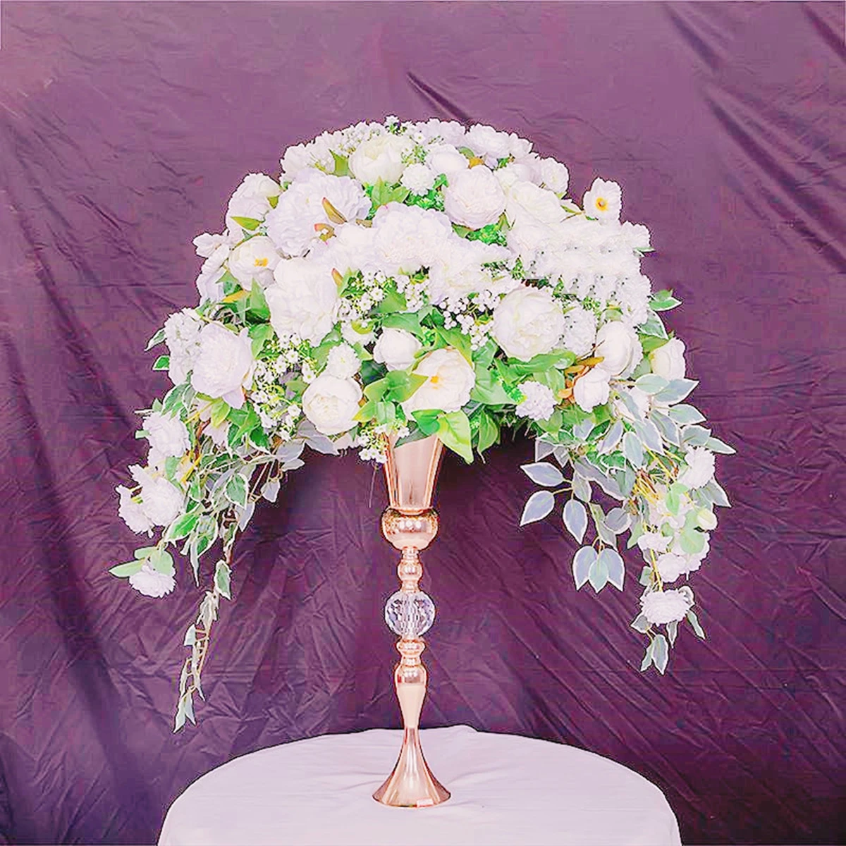 

14pcs)Gold Table Metal Tall Flower Arch Stand Centerpieces For Wedding Decoration Floral Arrangement Centerpieces