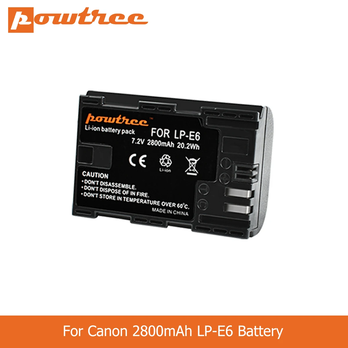 POWTREE 2800MAh LP-E6 LP E6 LPE6 Camera Pin Cho Máy Canon 5D Mark II III 7D 60D EOS 6D 70D 80D Cho Canon Phụ Kiện L50