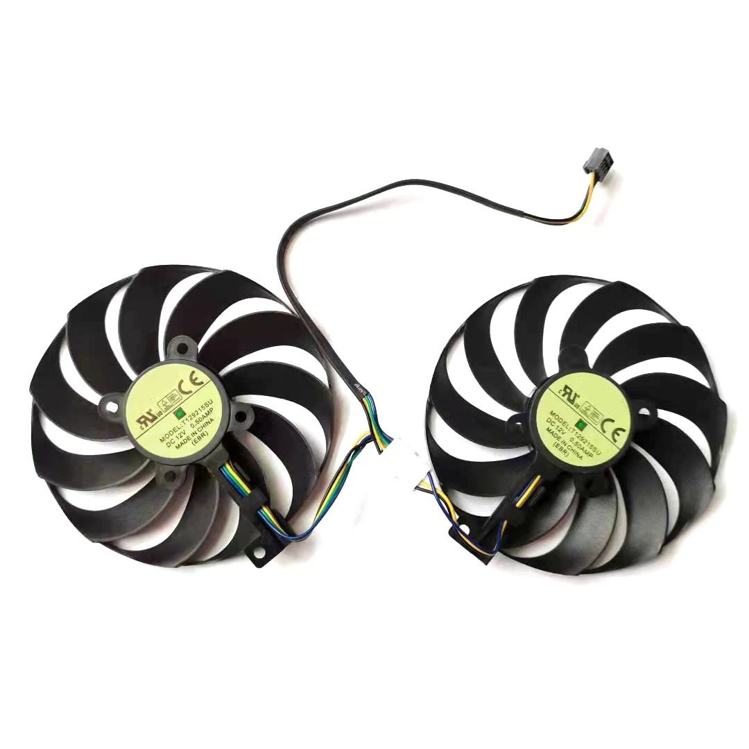 Ventilateur de carte graphique pour ASUS Dual Radeon RX5600XT, 95mm T129215SU, 2 pièces/lot, 28x28x28mm