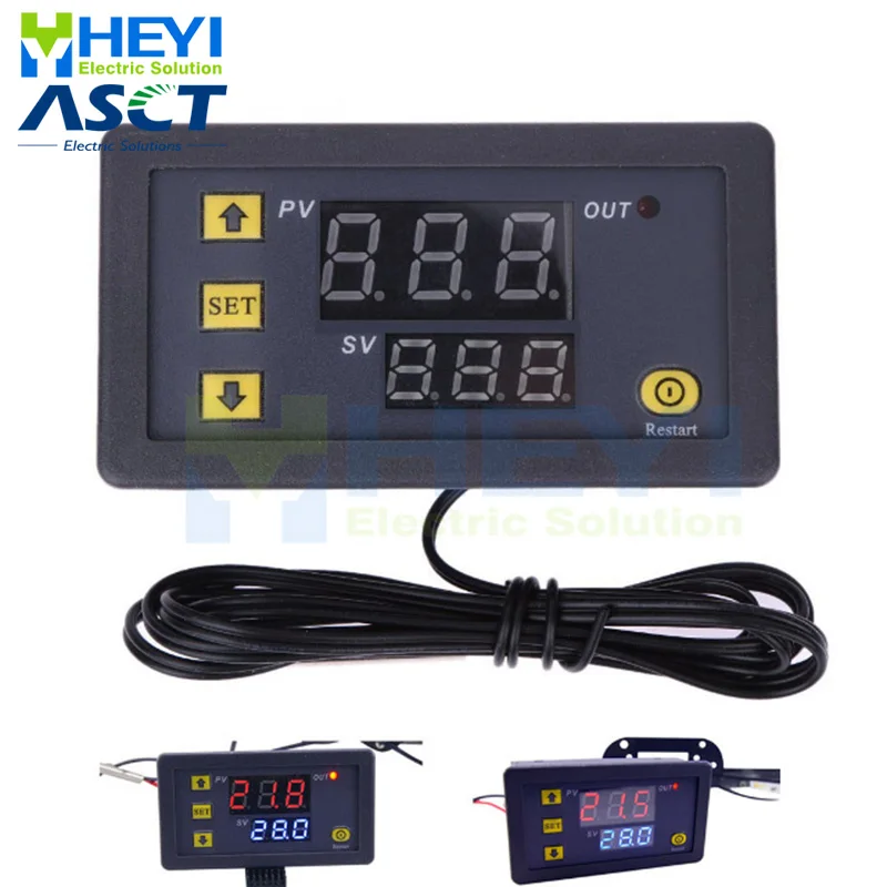 

W3230 Digital Temperature Controller LED Display Thermostat With Heating/Cooling Control Instrument AC 110V-220V DC12V 24V