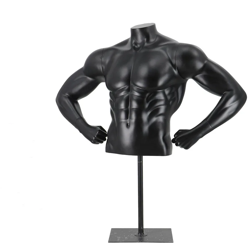 Tights Special Sports Muscle Men's and Women's Upper Body Mannequin Props Black Plastic Dummy Model