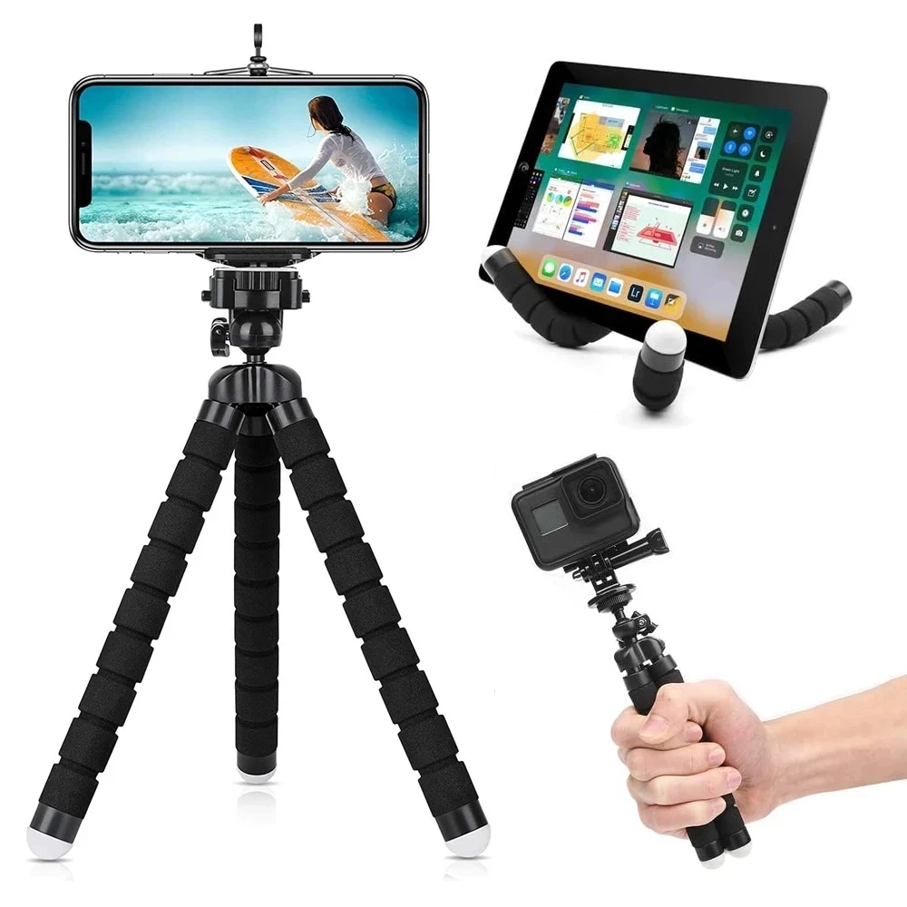 Flexible Tripod Phone Holder For iPhone 13 12 X 8 Samsung Xiaomi Sponge Octopus Mobile Phone Stand Smartphone Tripod for Camera