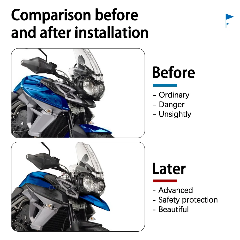 For Tiger 800 XRT XRX XC For TIGER 800 Motorcycle Front Beak Extend Wheel Fender Nose Extension Cover 2019 2018 2017 2016 2015