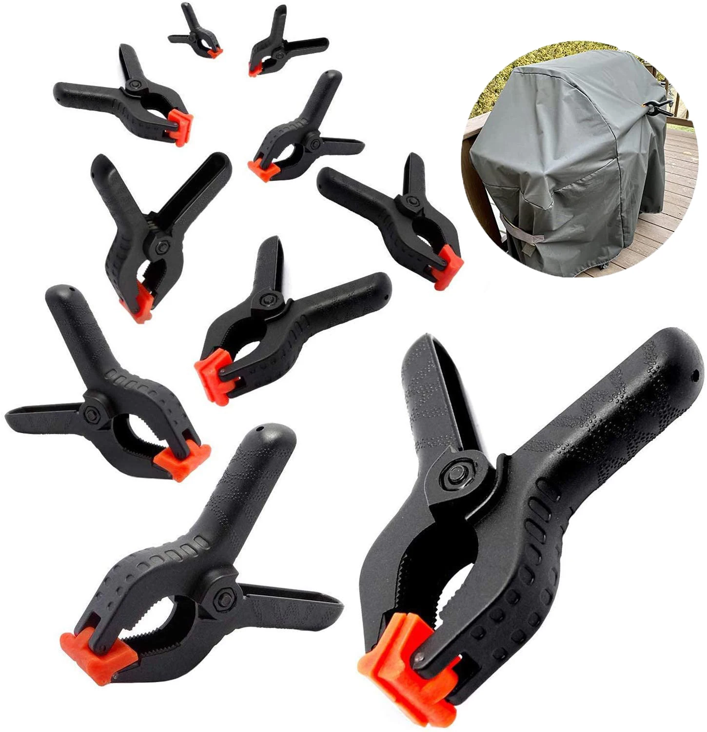 1PC  2-6inch Multipurpose Heavy Duty Nylon Spring Clamps for Photo Studio Backdrops Woodworking DIY Projects