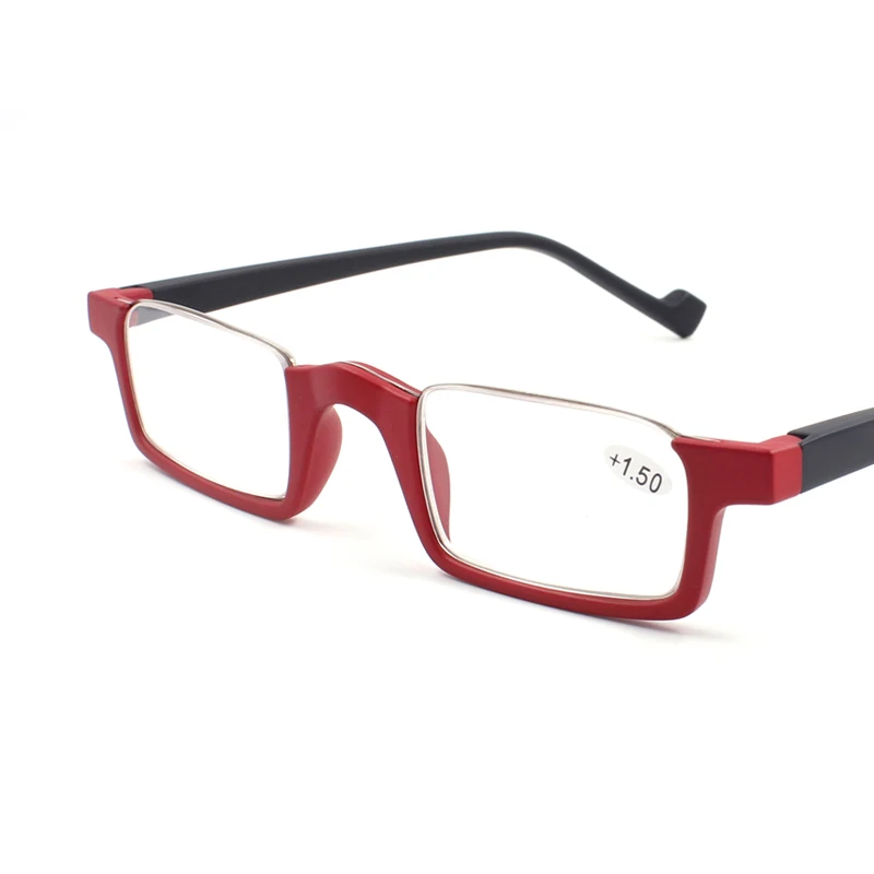 Small Reading Glasses Men Diopter Metal Frame for Men Slingshot Temples Can Be Stretched Without Pinching Comfortable To Wear