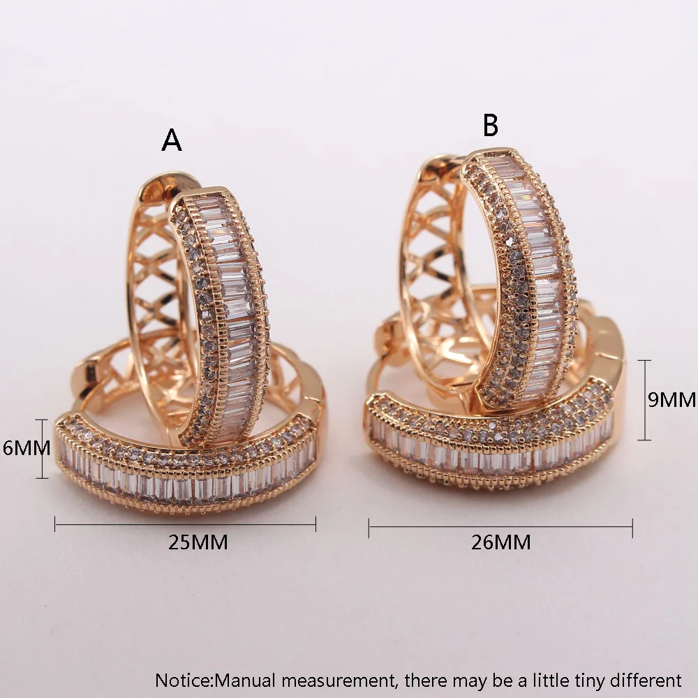 MHS.SUN 2019 New Elegant Women CZ Zircon Earrings Gold/Silver Color Vintage Crystal Hoop Earrings For Female Jewelry Best Gift