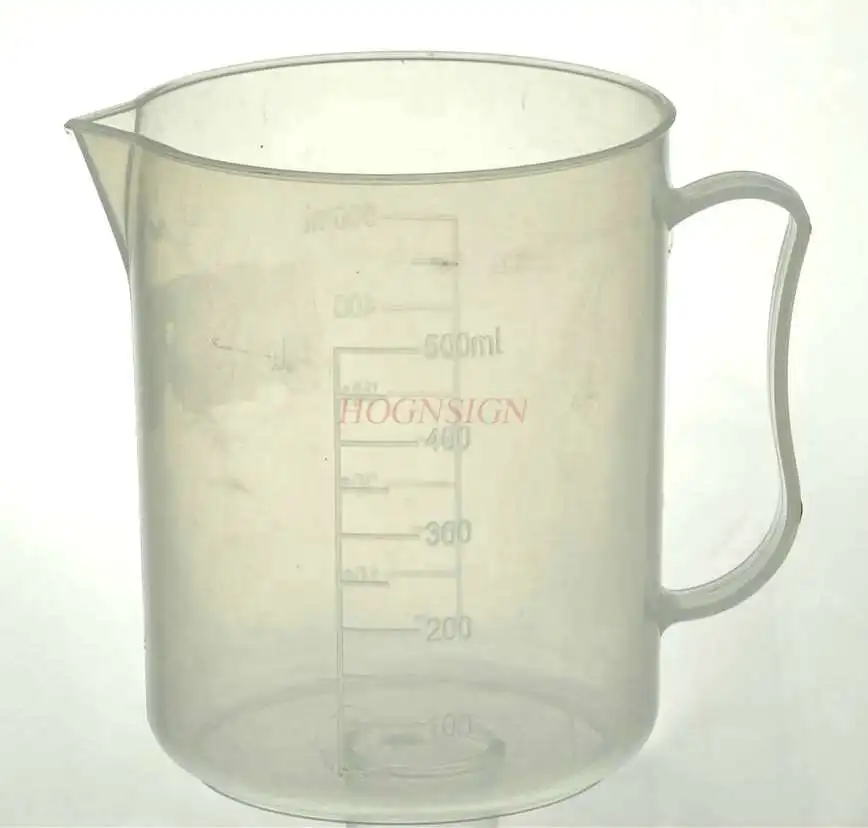 Beaker with plastic handle 500ml graduated measuring cup chemical glass instrument