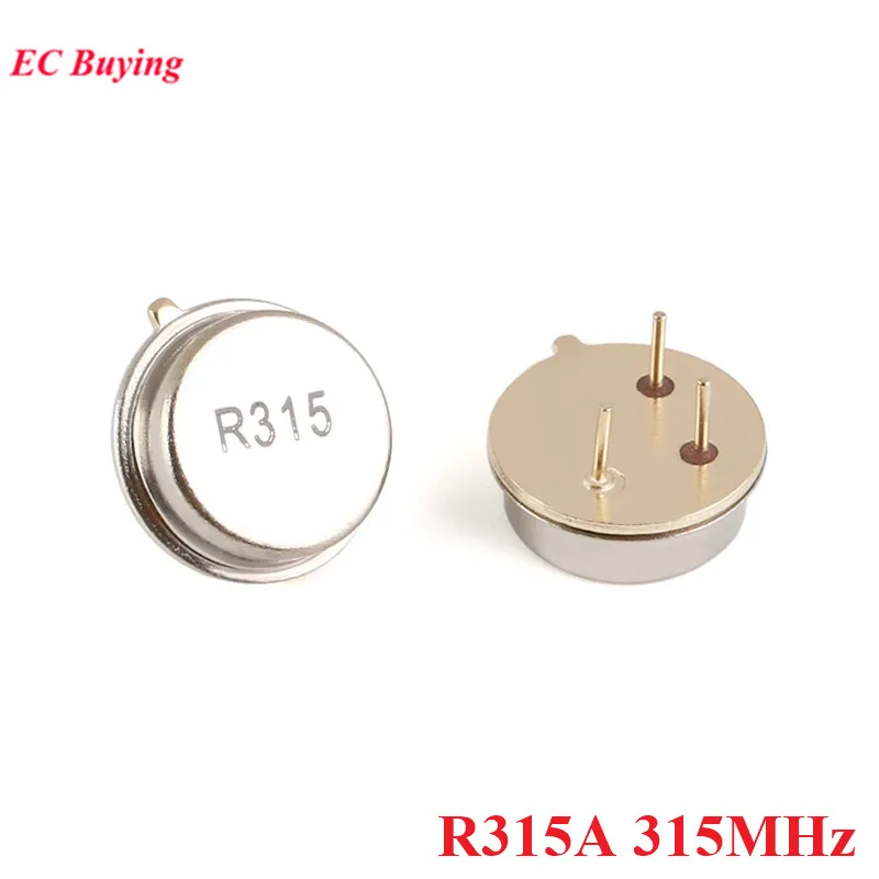 5Pcs/1pc 315 433MHz Resonator Crystal Oscillator R315A R433A Quartz Through Holes Surface Acoustic Wave KIt Round 3 Pins