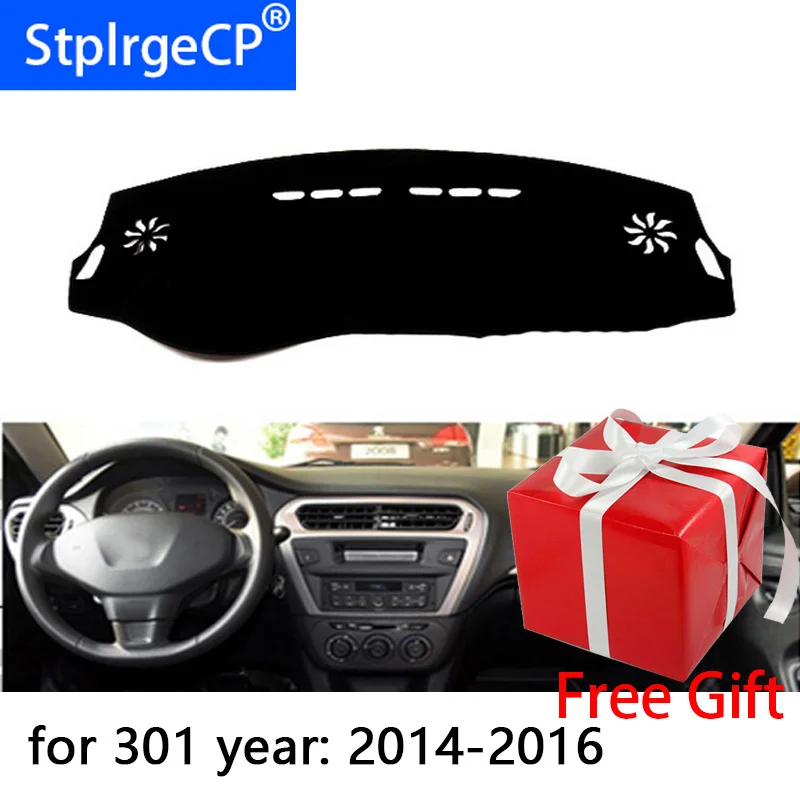 For Peugeot 301 Citroen C-Elysee 12 -18 Right and Left Hand Drive Car Dashboard Covers Mat Shade Cushion Pad Carpets Accessories