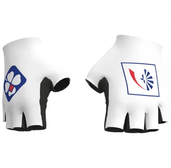 

2024 Groupama Fdj Team WHITE One Pair Sports Half Finger Cycling Jersey Gloves MTB Road Mountain Bike Bicycle Gel Gloves