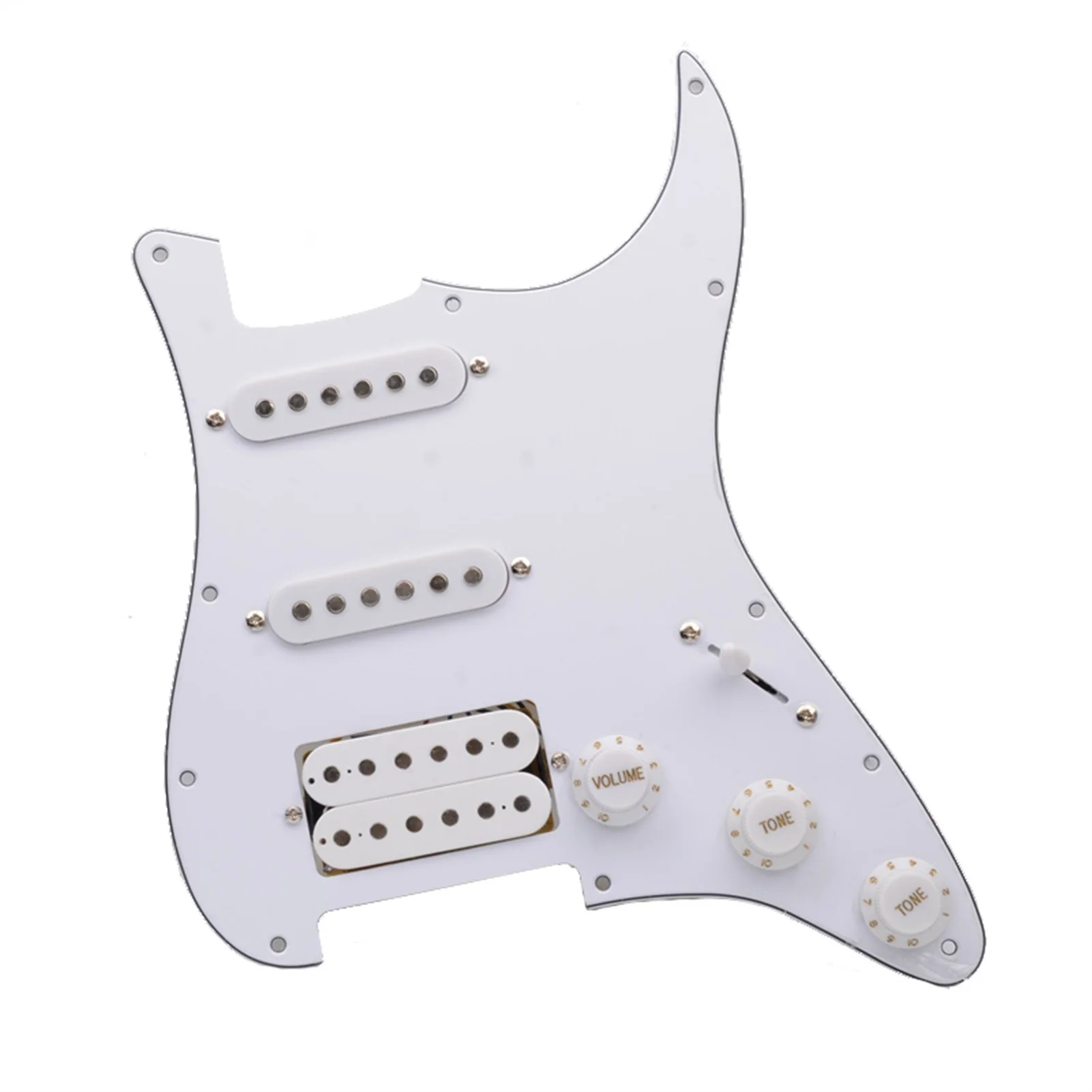 

Multi Colour Pickguard Electric Guitar And White SSH Loaded Prewired Scratchplate Assembly