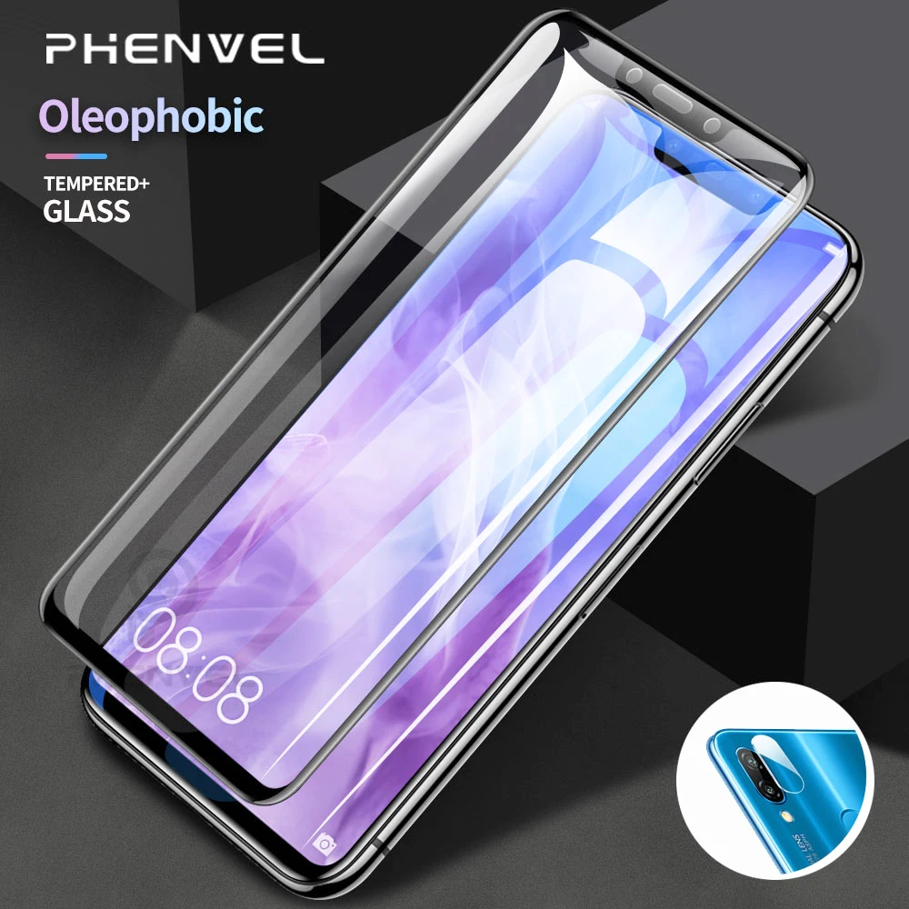 Full Cover Protective Glass for Huawei Mate 20 Lite Oleophobic Screen Protector Nova 3 3i Honor Play 8C Tempered Glass Film