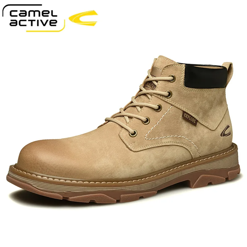 

Camel Active New Men's Boots Winter Man Cushioning Genuine Leather Tooling Boot Textured Scrub Male Ankle Boots Footwear