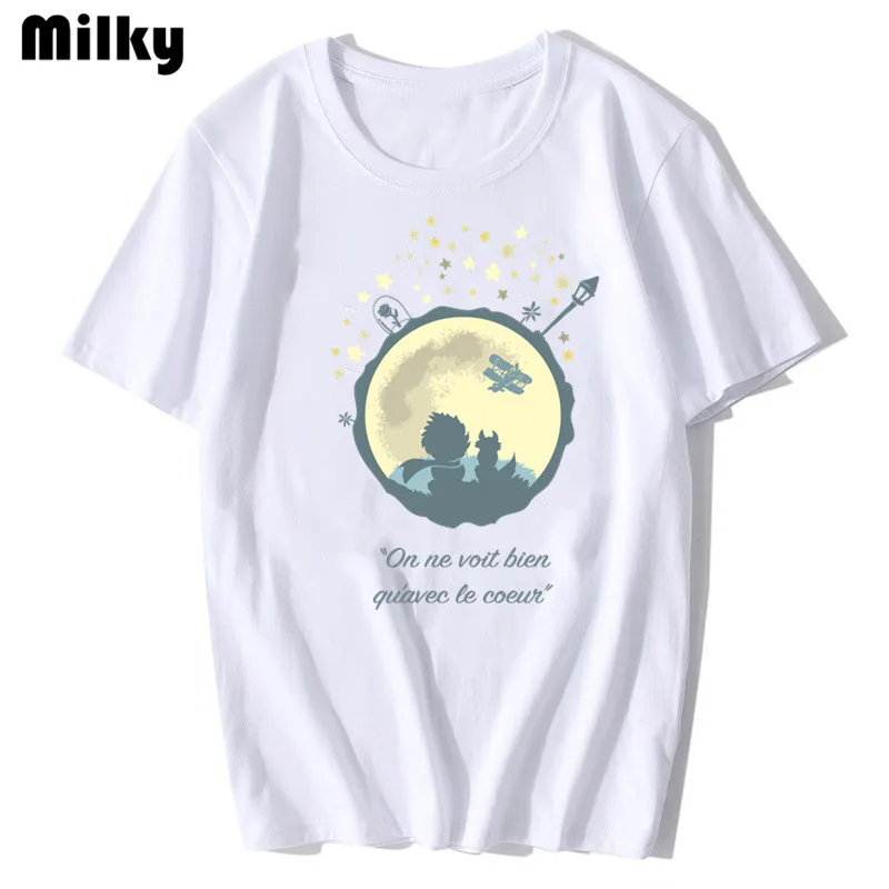 Modny The Little Prince Art Printing Tshirt damski T-shirt damski Streetwear Retro Cute Harajuku Hip Hop Hipster T shirt 2021