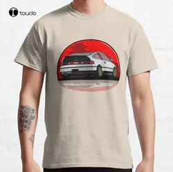 Cr-X Exclusive White With Reflection Crx Kanjo Loop Kanjozoku Bosozoku Classic T-Shirt Cotton Tee Shirt