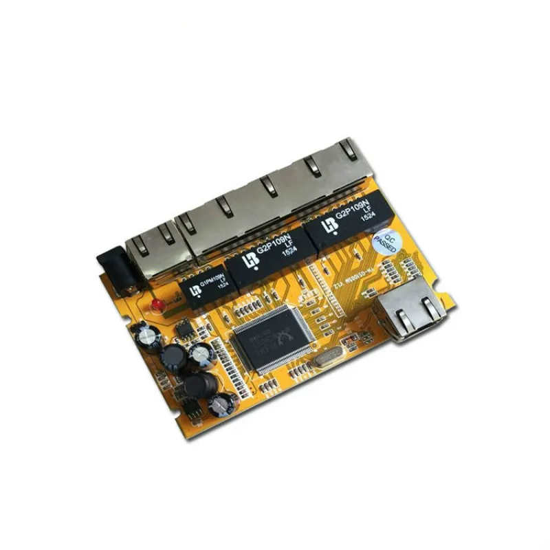 Anddearpcb oem/odm rtl8367 6ポート10/100/1000mbpsギガビットイーサネットスイッチモジュールPCBA産業用スイッチモジュールネットワークスイッチ