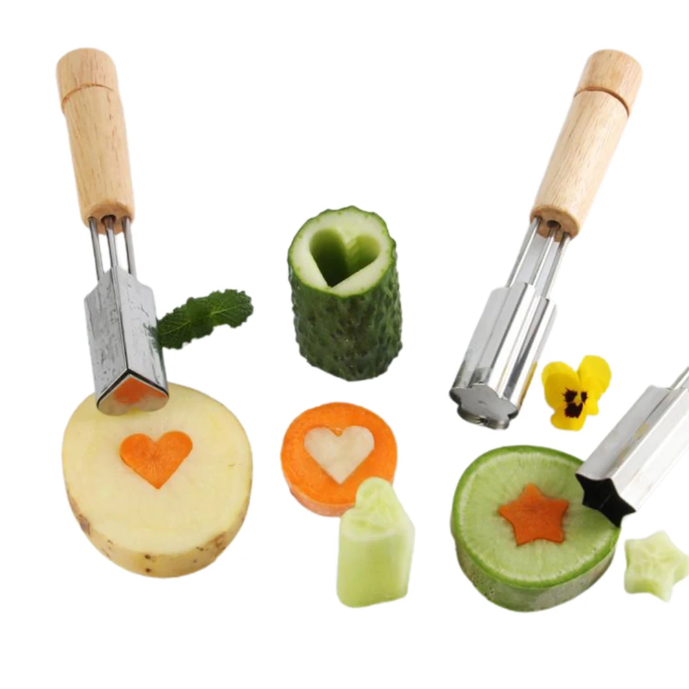 

Stainless Steel Fruit Cutter Baking Cookie Cutter with Handle for Cakes Biscuits Fruit 3Pcs