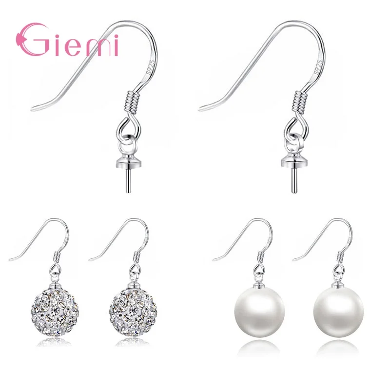 10 stücke 925 Sterling Silber Ohrring Haken Earwire Ohrringe Fitting Ohr Einstellung Basis für DIY Schmuck Machen Zubehör – Detail 6