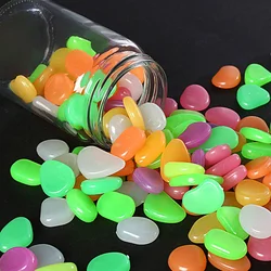 500Pcs Garden Pebbles That Glow In The Dark Luminous Garden Decoration Lawn Sidewalks, Luminous Stones