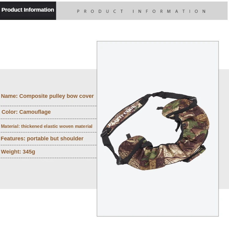 Hunting Compound Pulley Bow Bag 24-36Inch Camouflage Fabric Adjustable Shoulder / Portable Compound Bow Case