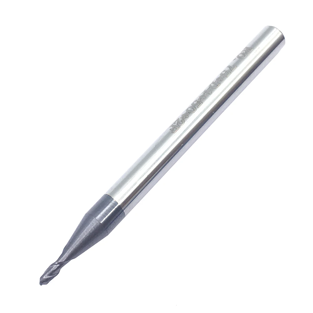 1PC R0.75XD4X50L 2 Seruling CNC Milling Cutter Solid Carbide Bola Hidung HRC50 Baja Tungsten Bola Hidung Akhir Mill Cutting alat