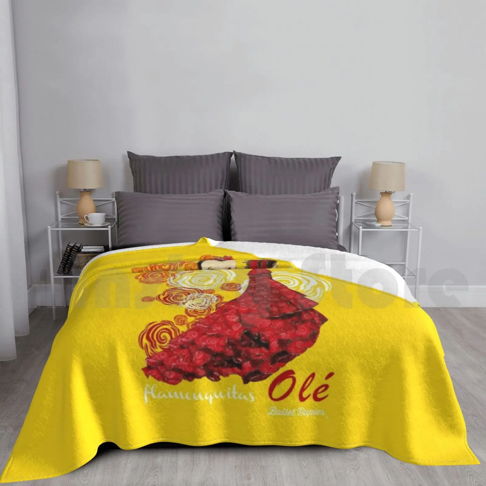 De Cola Flamenca Blanket Fashion Custom Flamenco Cante Toque Baile Flamenquitas Tablao Flamenco Dancer Dancer Flamenquita