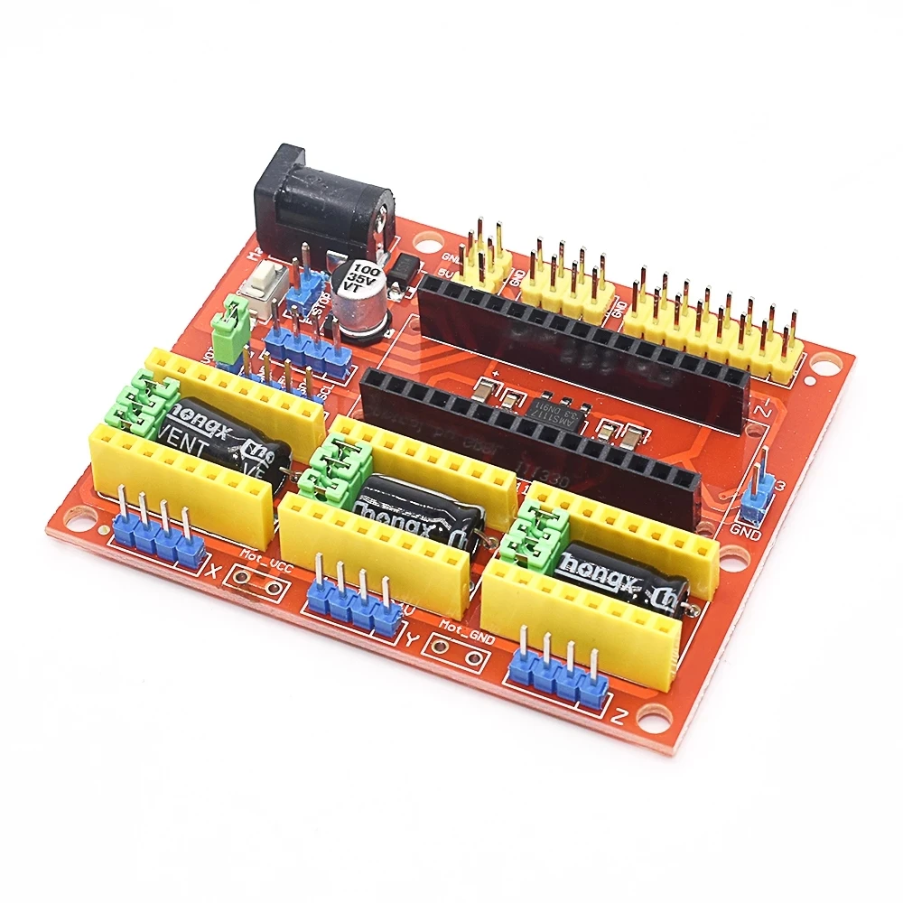 CNC Shield V3 V4 máquina de grabado Compatible con Nano 3,0/A4988 Módulo de placa de expansión del controlador para la impresora 3D, Kit de bricolaje