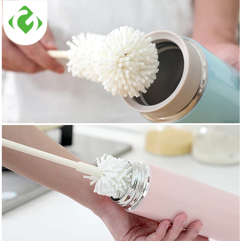 GUANYAO Sponge Brush Wineglass Bottle Coffe Glass Wash Cup Brush Cleaner White Baby Milk Bottle Brush Easy To Clean Kitchen Tool