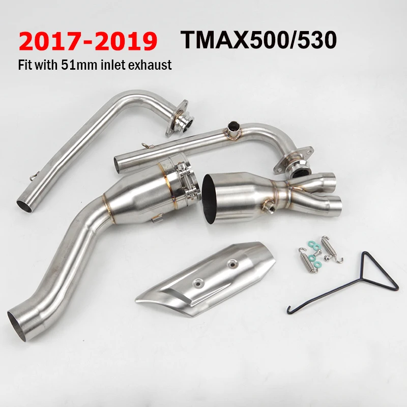 T-max 500/530/560 Slip-on Motorcycle Exhaust Headers Down Pipe 51mm Escape Front Pipe for Yamaha Tmax 500 Tmax 530 2008-2020