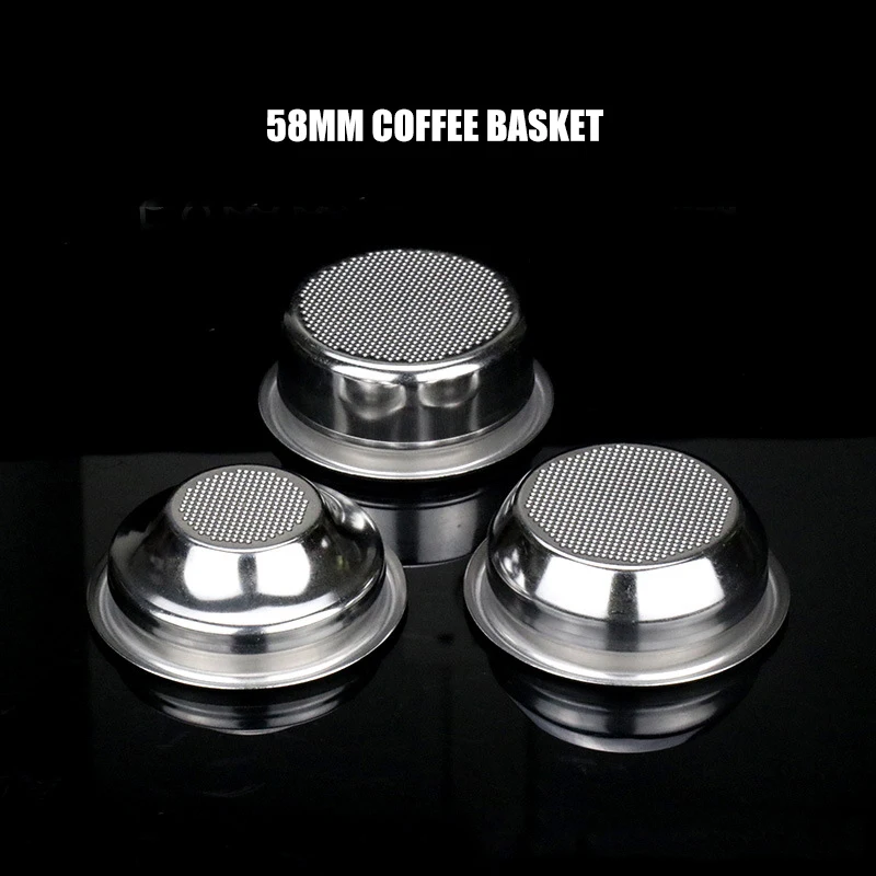 Single Cup Double Cup Clean Cup 58mm Non Pressurized Coffee Filter Portafilter Basket For Filters