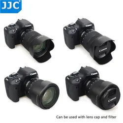 JJC Lens Hood for Canon EF-S 18-135mm f/3.5-5.6 is USM, RF 24-104mm F4 L IS USM Lens on Canon EOS R6 80D 77D 60D Replaces EW-73D