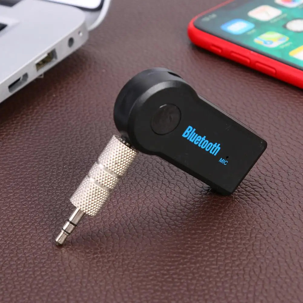 Bluetooth 5.0 Wireless Stereo Audio Receiver Transmitter for 3.5mm AUX Adapter Supporting Sleep Mode and Hand-free Call Accessor