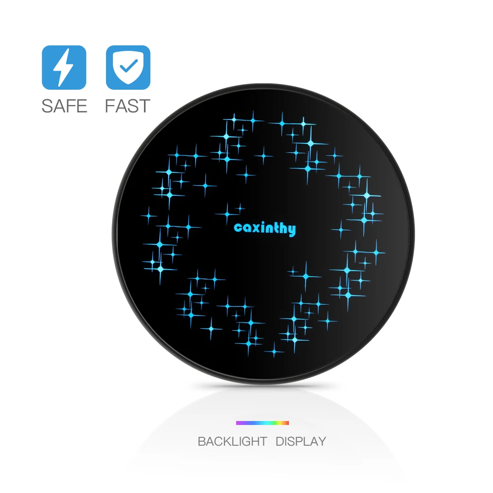 

Light Up Wireless Charger,10W Fast Charger with Colorful LED Backlight Display,Cute Charger