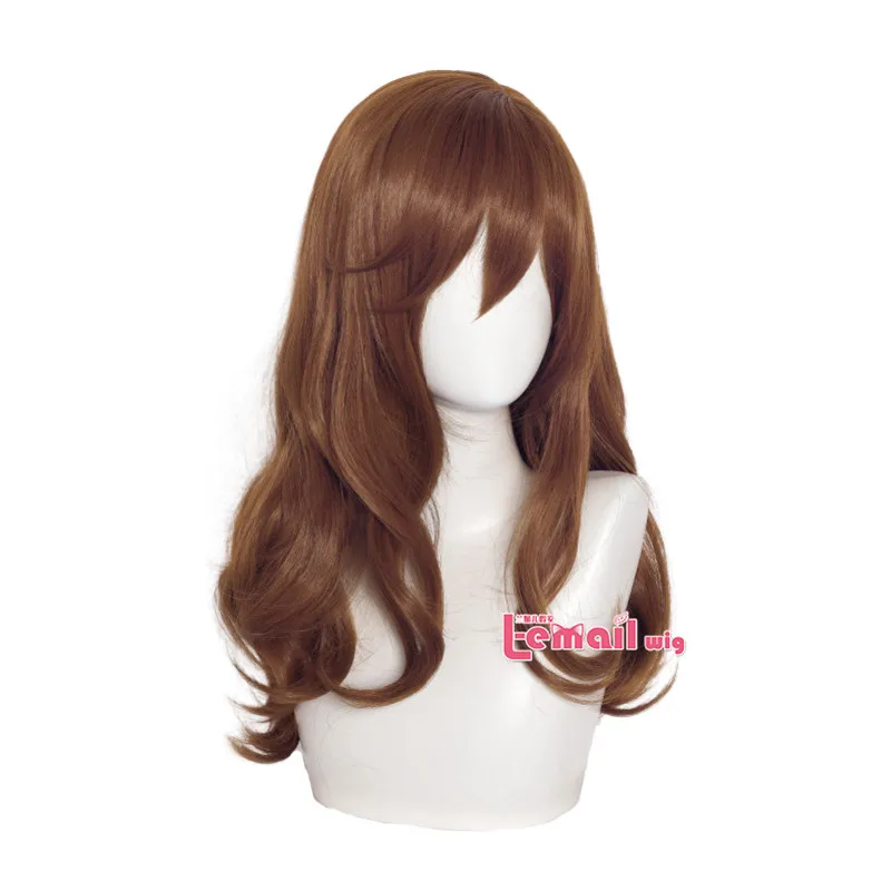 L-e-mail parrucca capelli sintetici Horimiya Kyouko Hori parrucca Cosplay 55cm lungo marrone onda sciolta parrucche Cosplay parrucca resistente al calore